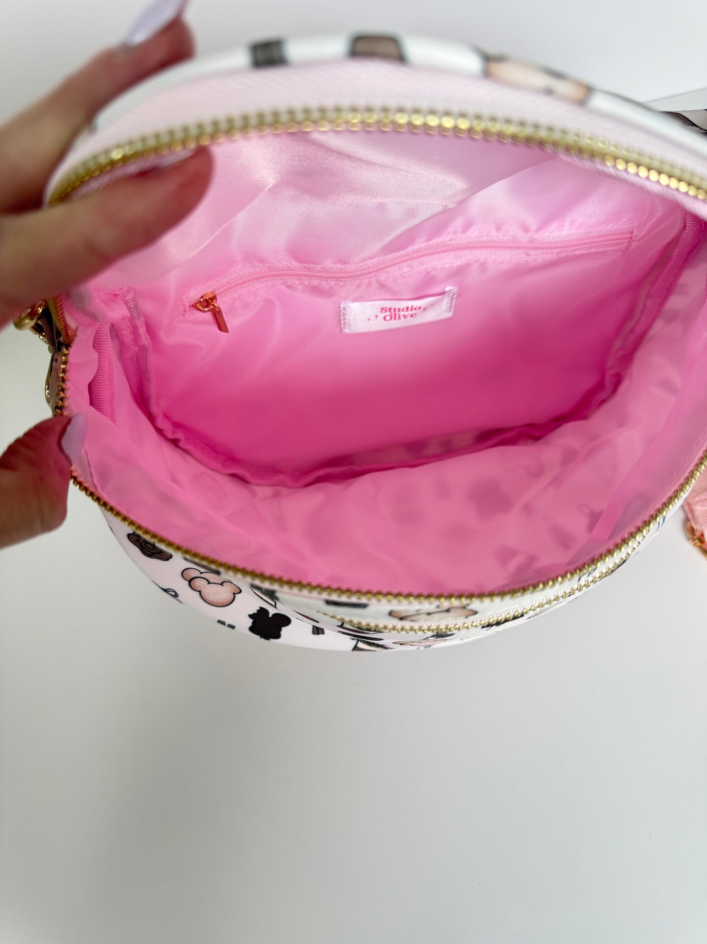 Snacks Double Zipper Crossbody Bag