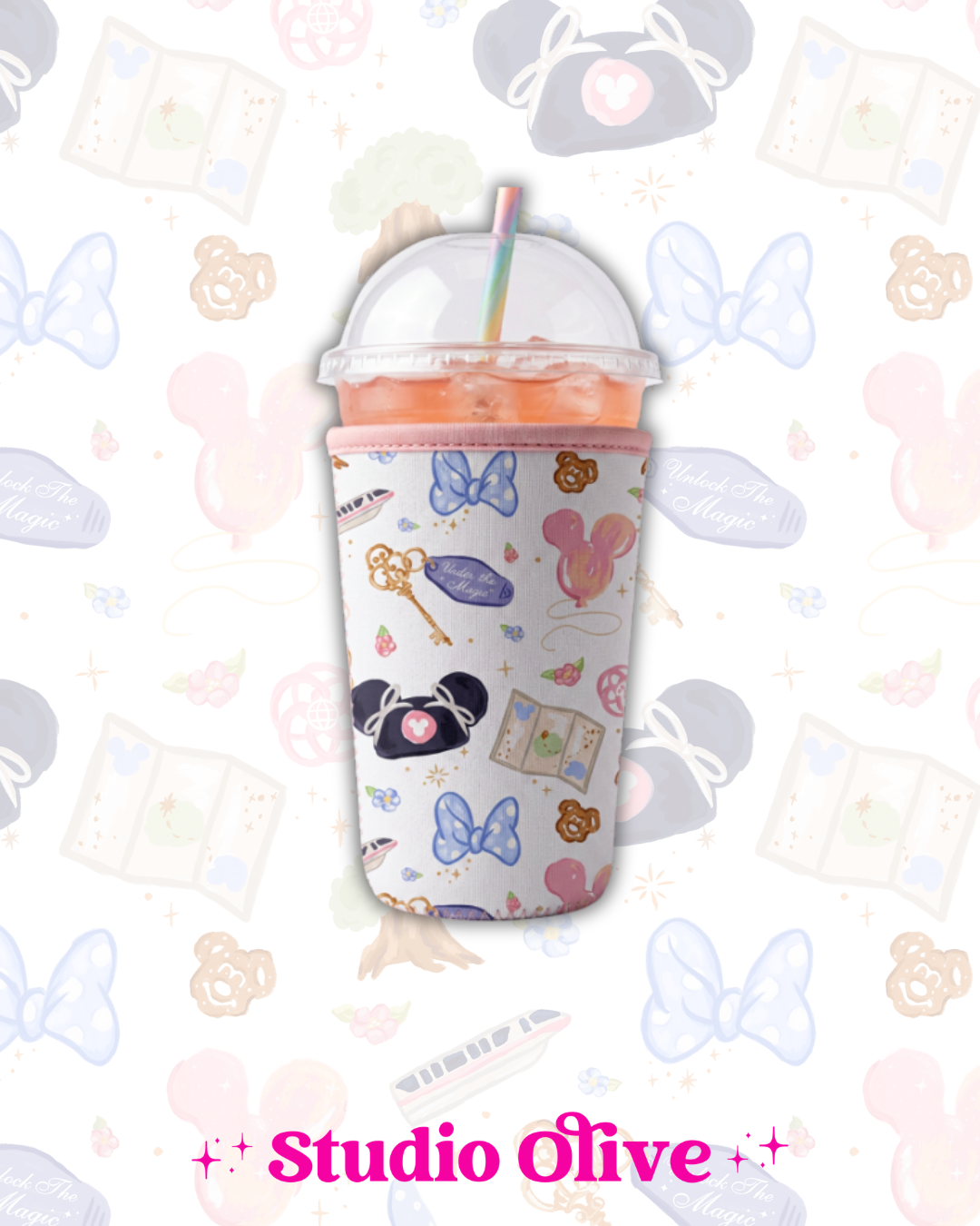 PREORDER WDW Girly Drink Sleeve
