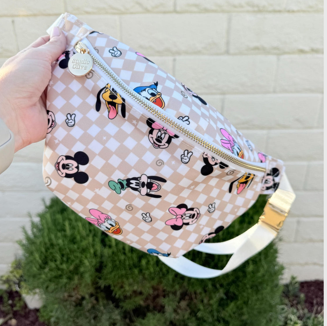 Magical Characters Checker Large Fanny Pack Bum Bag Belt Bag