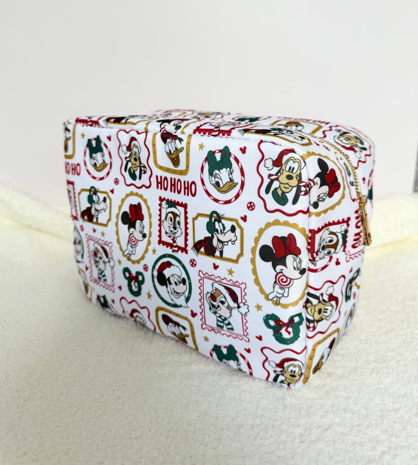 Holiday Stamps Characters XL Pouch Cosmetics Bag