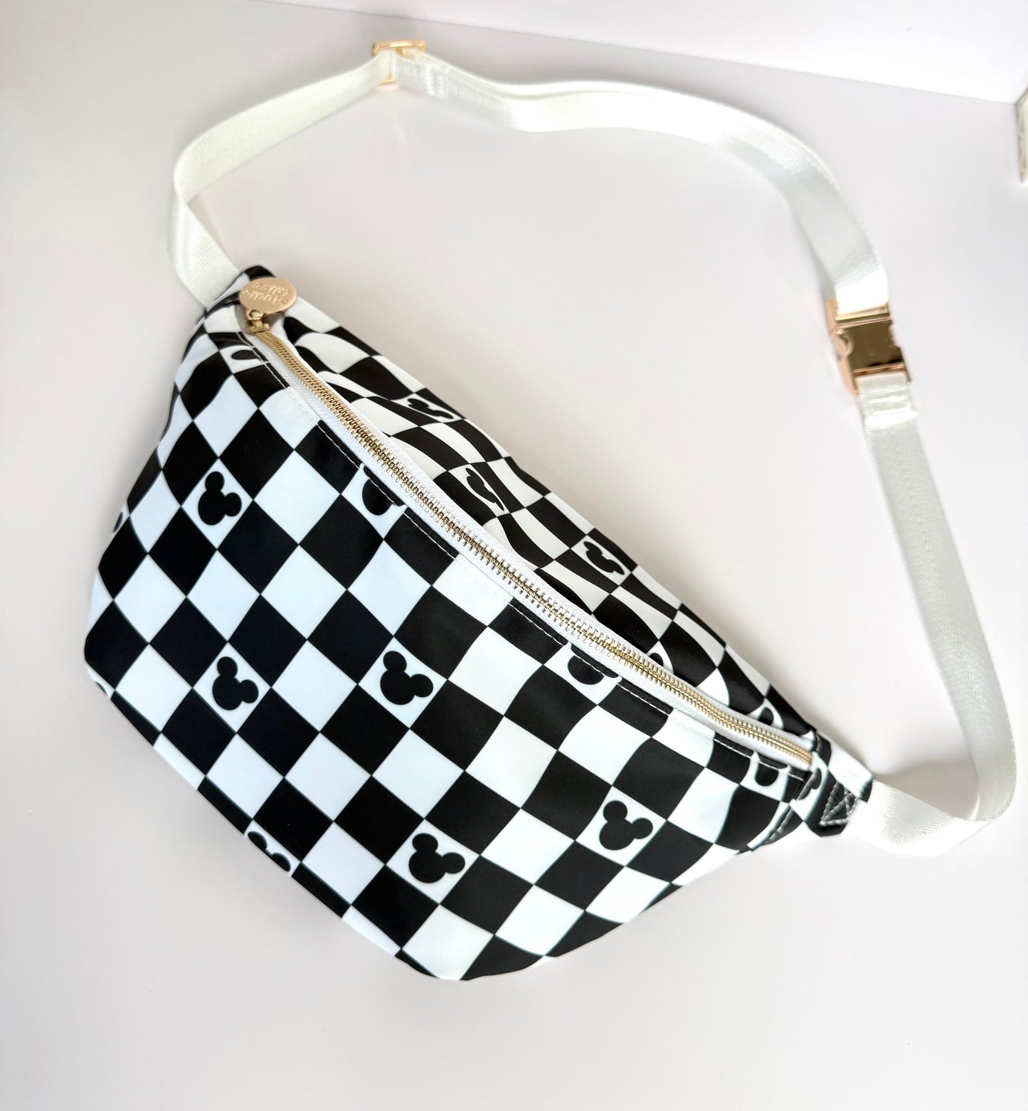 Black + White Checker XL Belt Bag