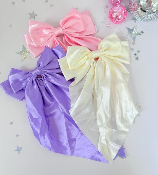 Long Satin Bow- Belt Bag Accessory