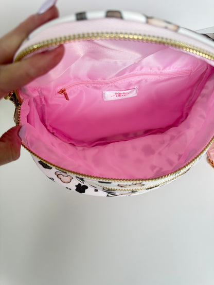 Snacks Double Zipper Crossbody Bag