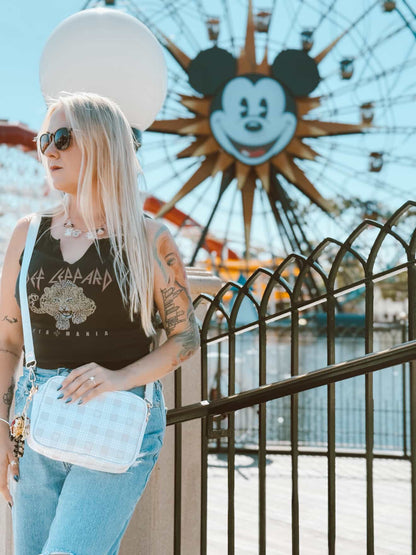 Neutral Check Crossbody Bag