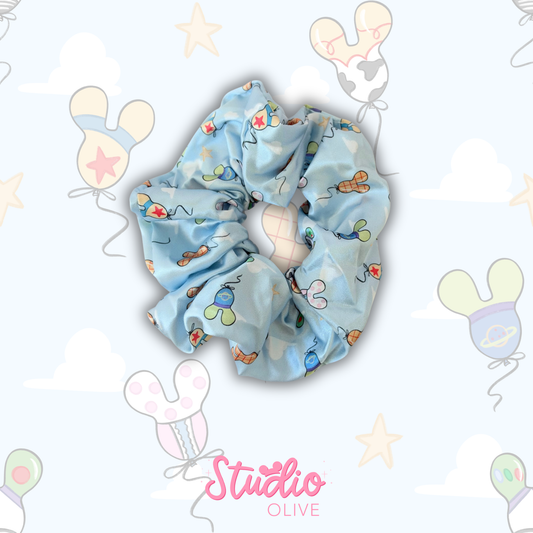 Toys Blue Satin 2inch Scrunchie