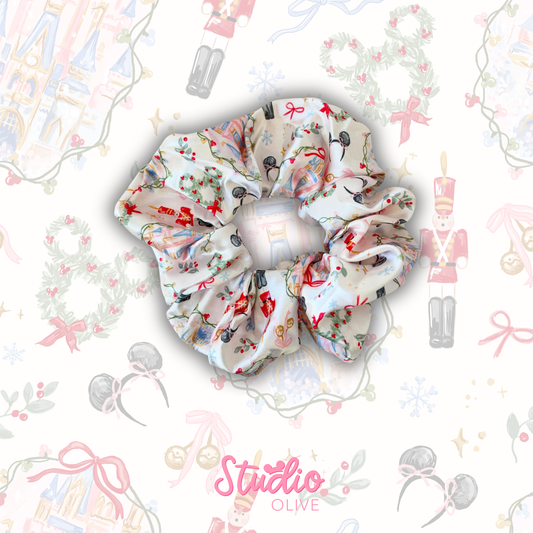 Nutcracker Fairytale Satin 2inch Scrunchie