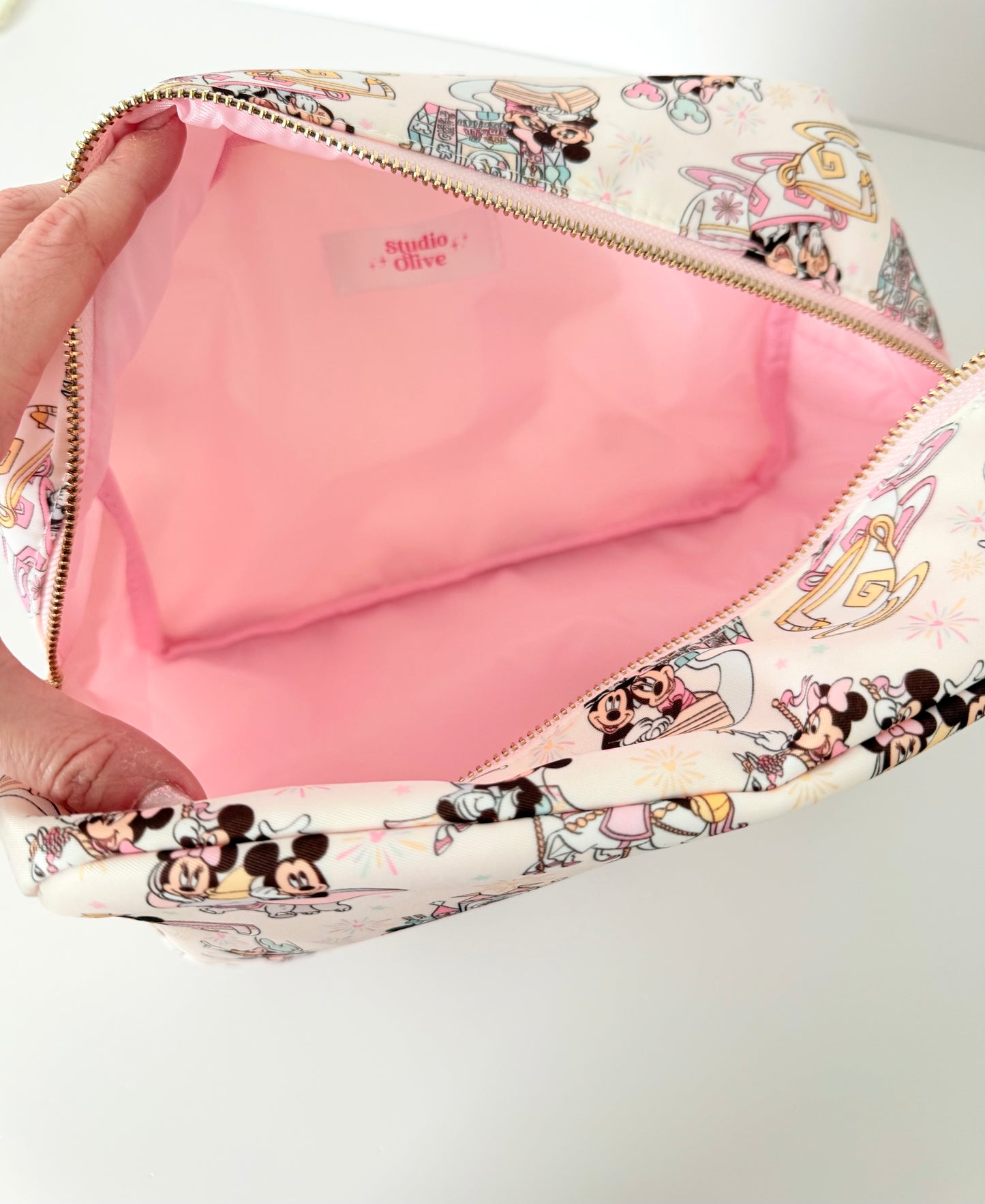 Magical Couple Teacups XL Zipper Pouch Cosmetics Bag