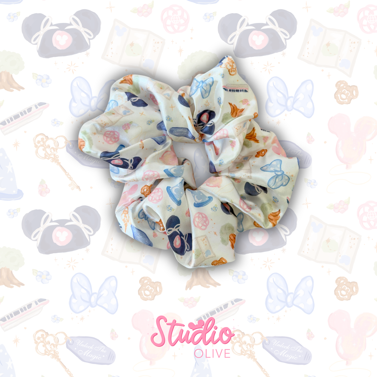 WDW Girly Satin 2inch Scrunchie