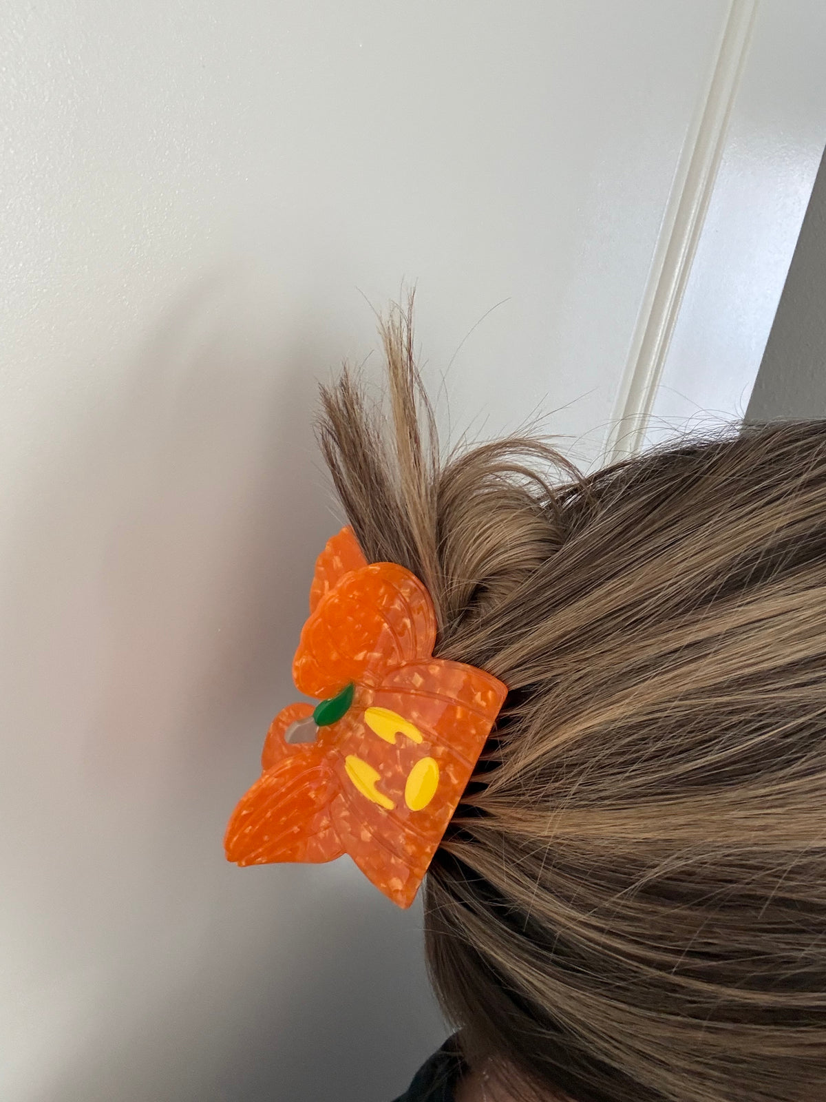 Pumpkin Mouse Halloween Claw Clip