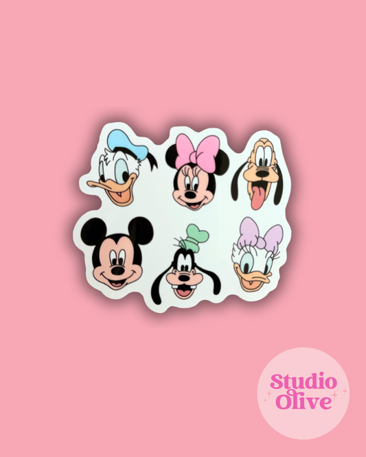 Sensational Six Friends 3 inch Die-Cut Glossy Sticker