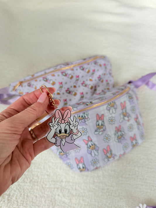 Daisy Girl Acrylic Bag Charm Keychains