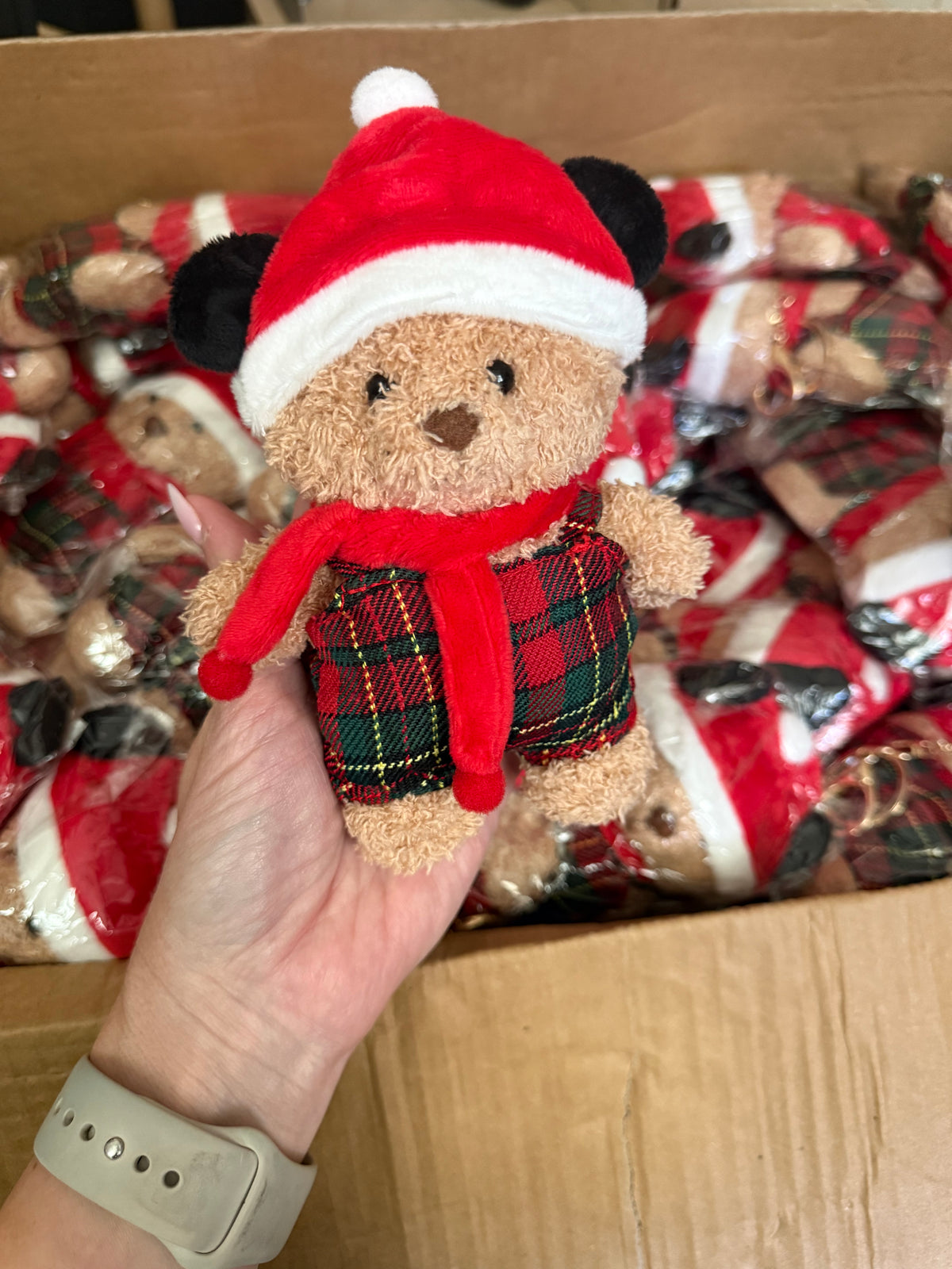 Holiday Bear Plush Bag Charm