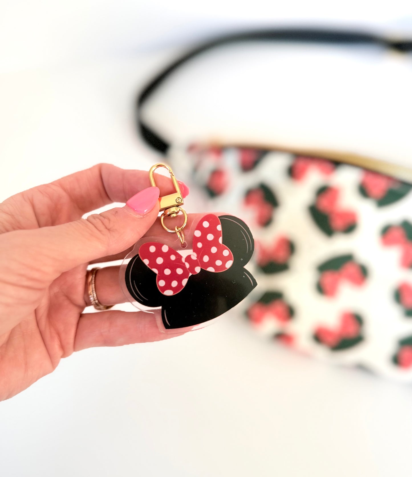 Mini Bow Hat Acrylic Bag Charm Keychain
