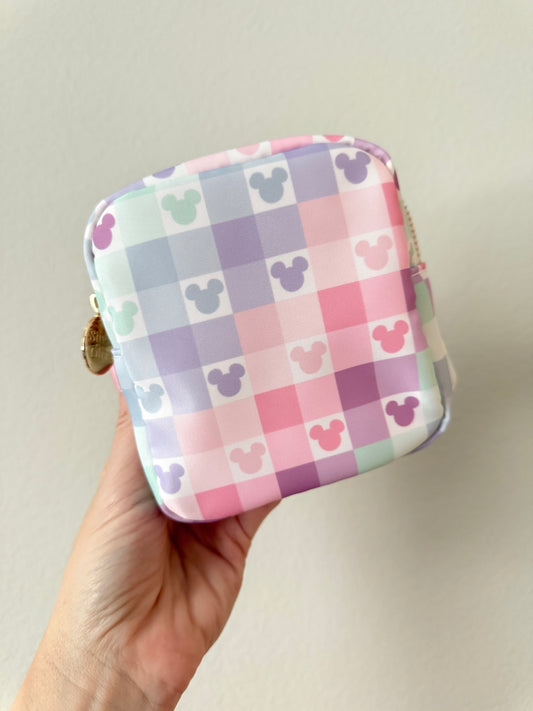 Colorful Checker Small Zipper Pouch