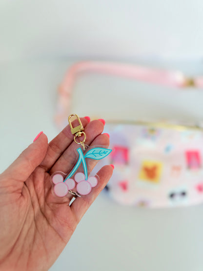 Mouse Cherries Acrylic Bag Charm Keychain