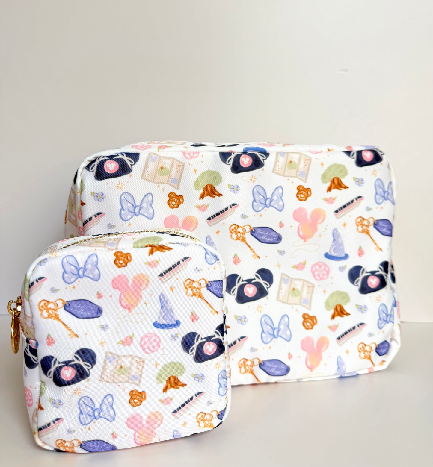 WDW Girly XL Zipper Pouch Cosmetics Bag