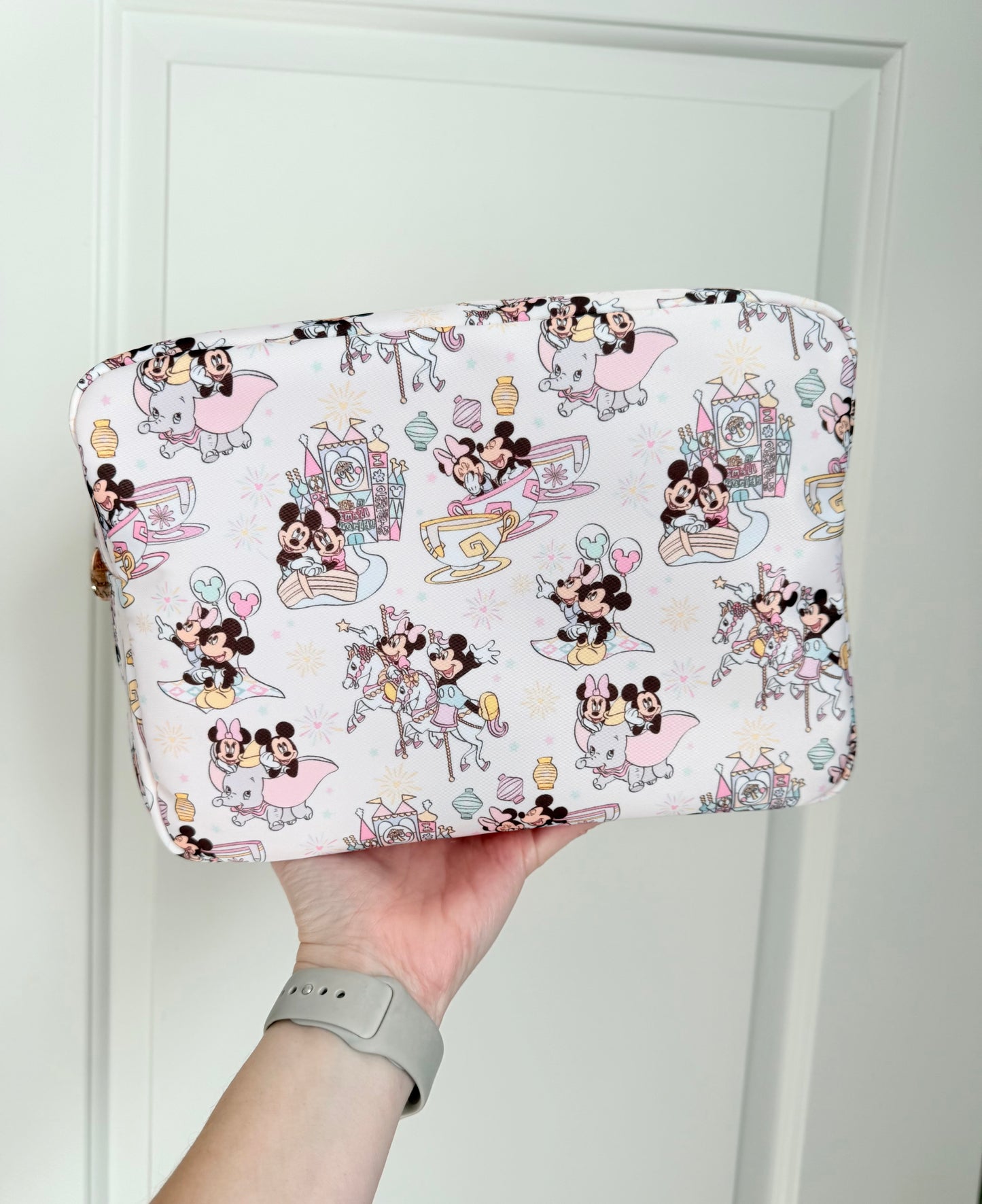 Magical Couple Teacups XL Zipper Pouch Cosmetics Bag