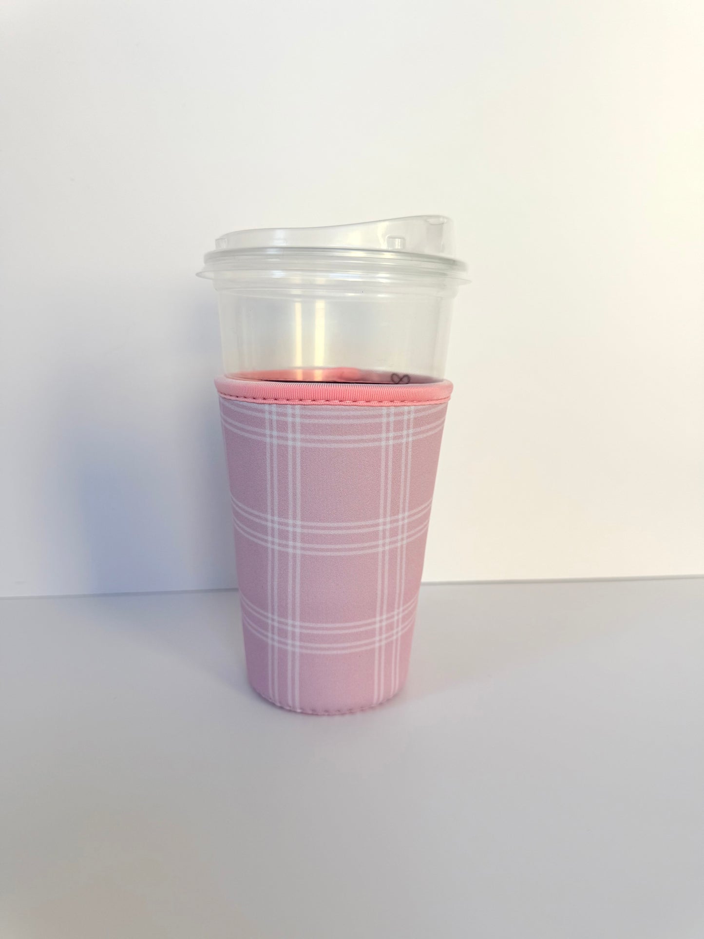Pink Plaid Drink Sleeve