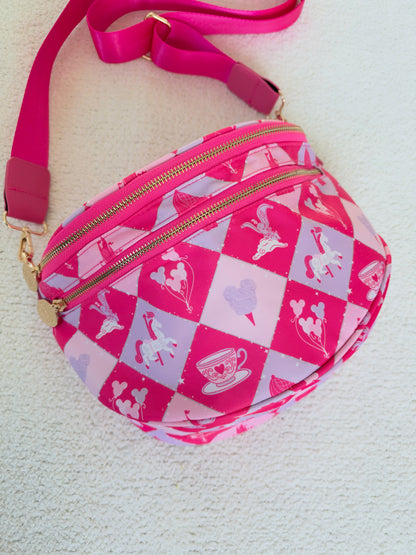 Fantasyland Double Zipper Crossbody Bag- Exclusive to Studio Olive