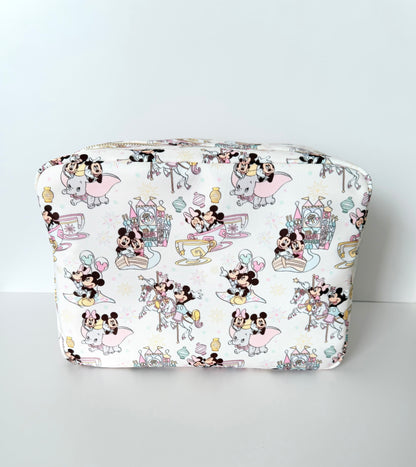 Magical Couple Teacups XL Zipper Pouch Cosmetics Bag