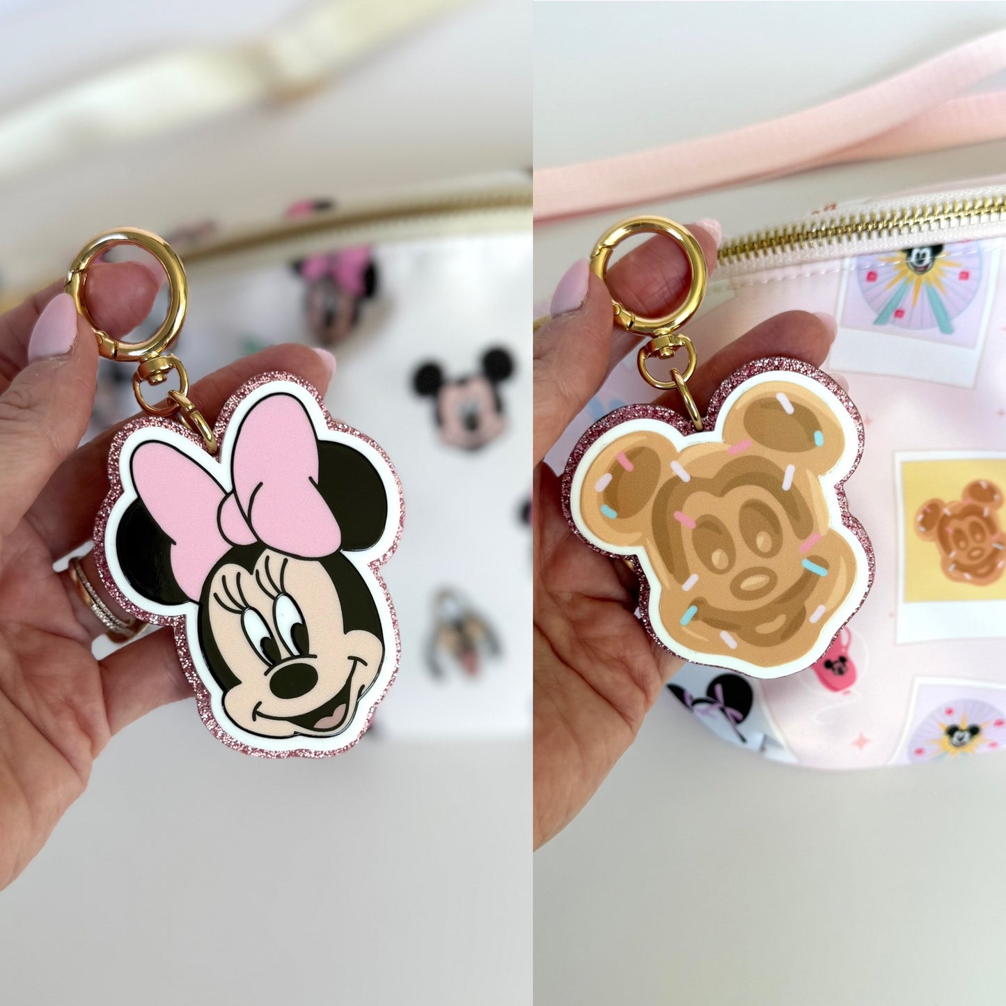 Acrylic Glitter Bag Charms