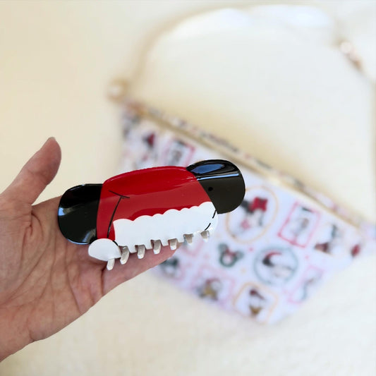 Santa Mickey Claw Clip