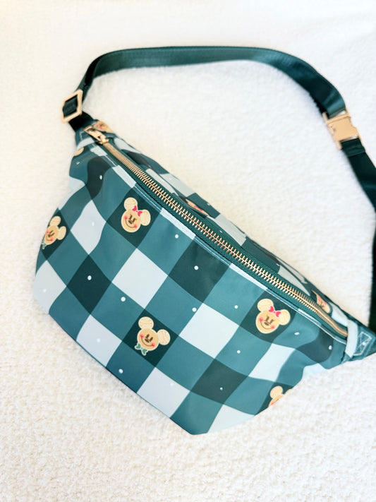 Green Checker XL Belt Bag