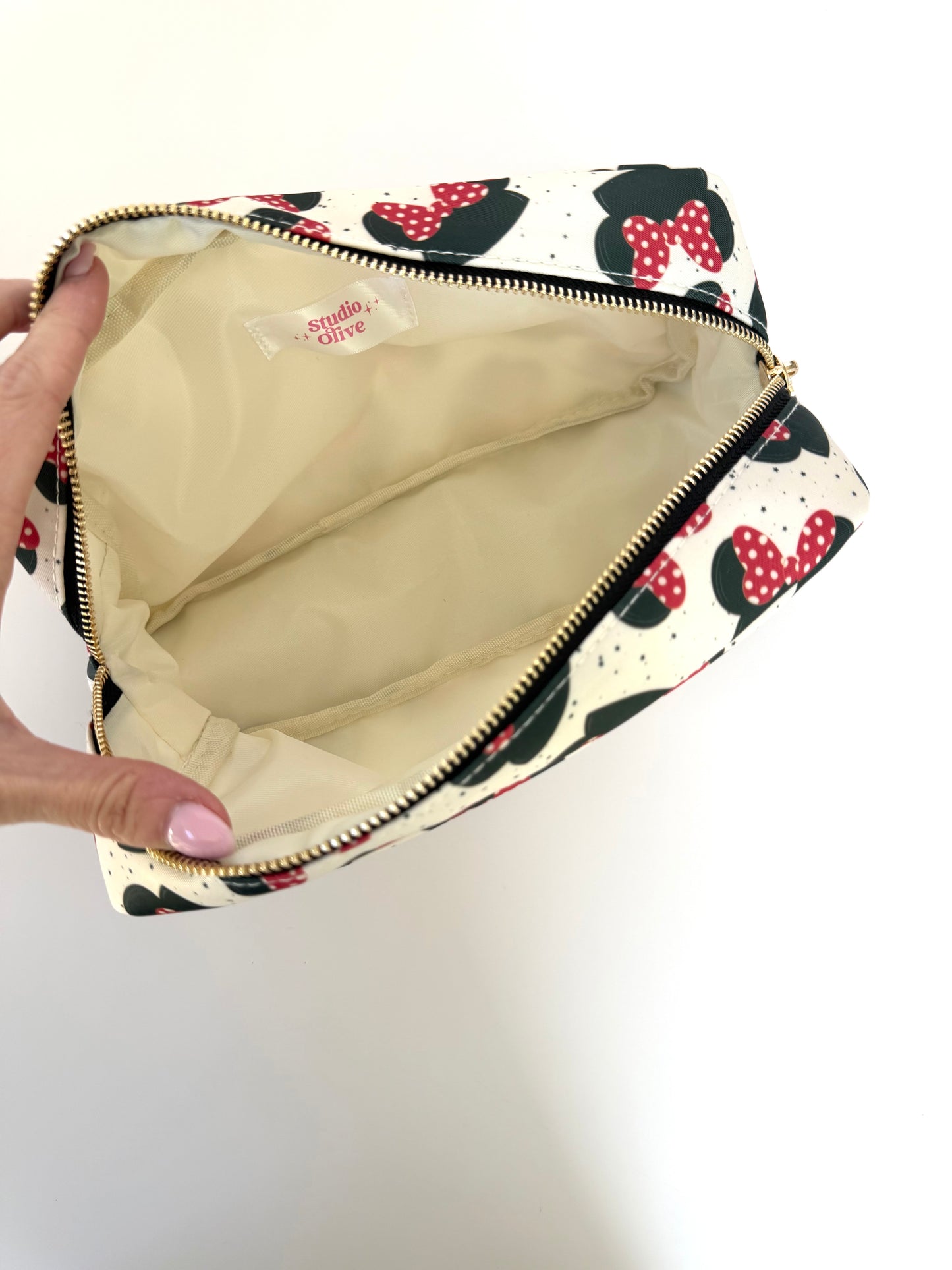 Mini Bow Hat Large Zipper Pouch