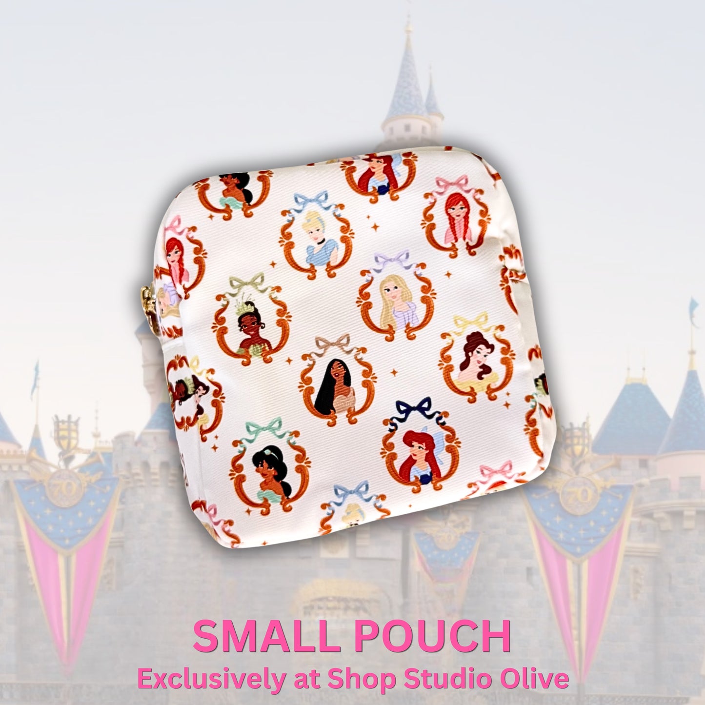 Princess Small Zipper Pouch - Exclusive Design- Ready to Ship