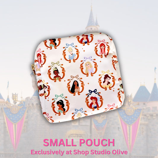 Princess Small Zipper Pouch - Exclusive Design- Ready to Ship