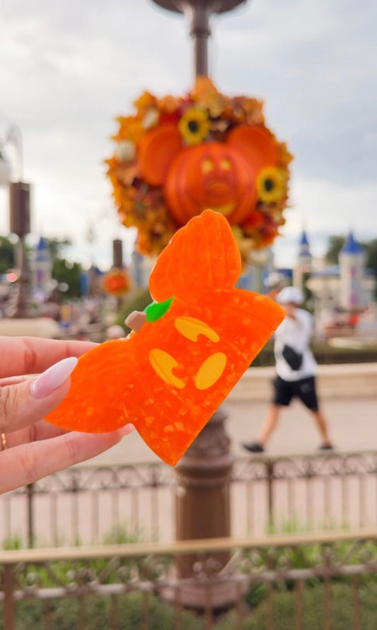 Pumpkin Mouse Halloween Claw Clip