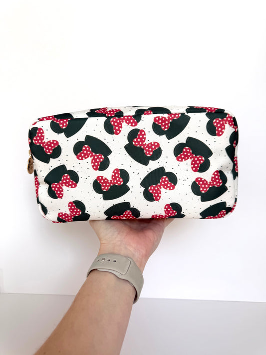 Mini Bow Hat Large Zipper Pouch
