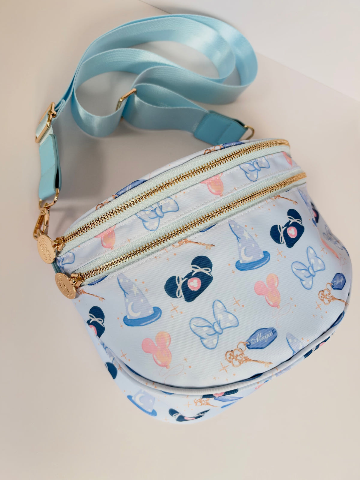 Blue Girly Double Zipper Crossbody Bag - Exclusive to Studio Olive