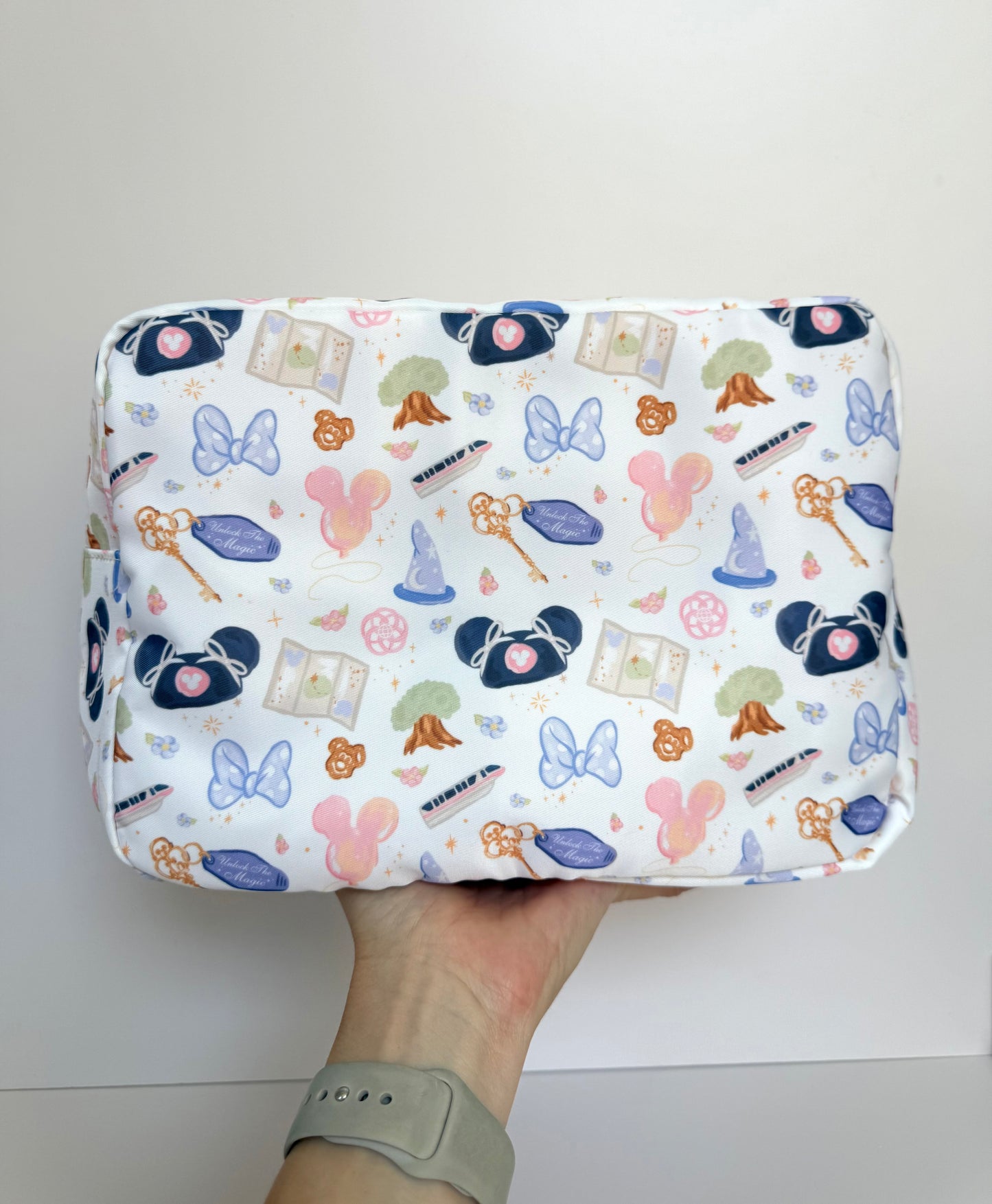 WDW Girly XL Zipper Pouch Cosmetics Bag