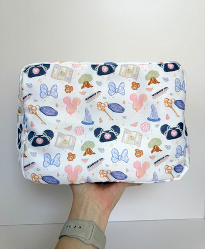 WDW Girly XL Zipper Pouch Cosmetics Bag