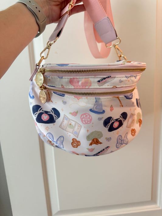 WDW Girly Double Zipper Crossbody Bag