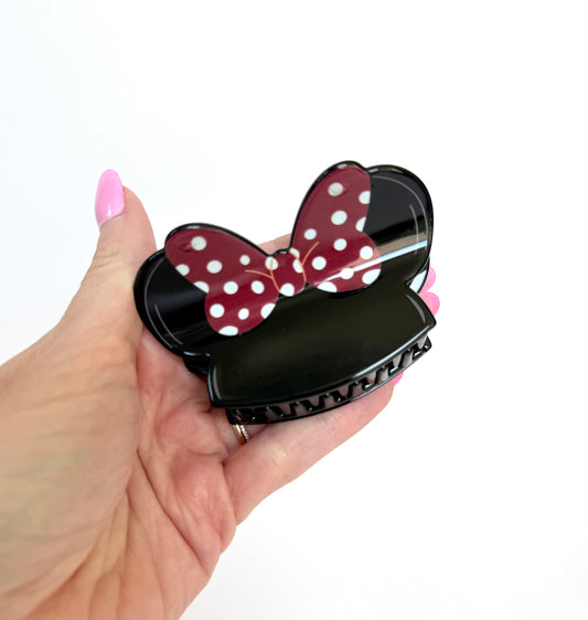 Mini Mouse Bow Claw Clip Hair Clip