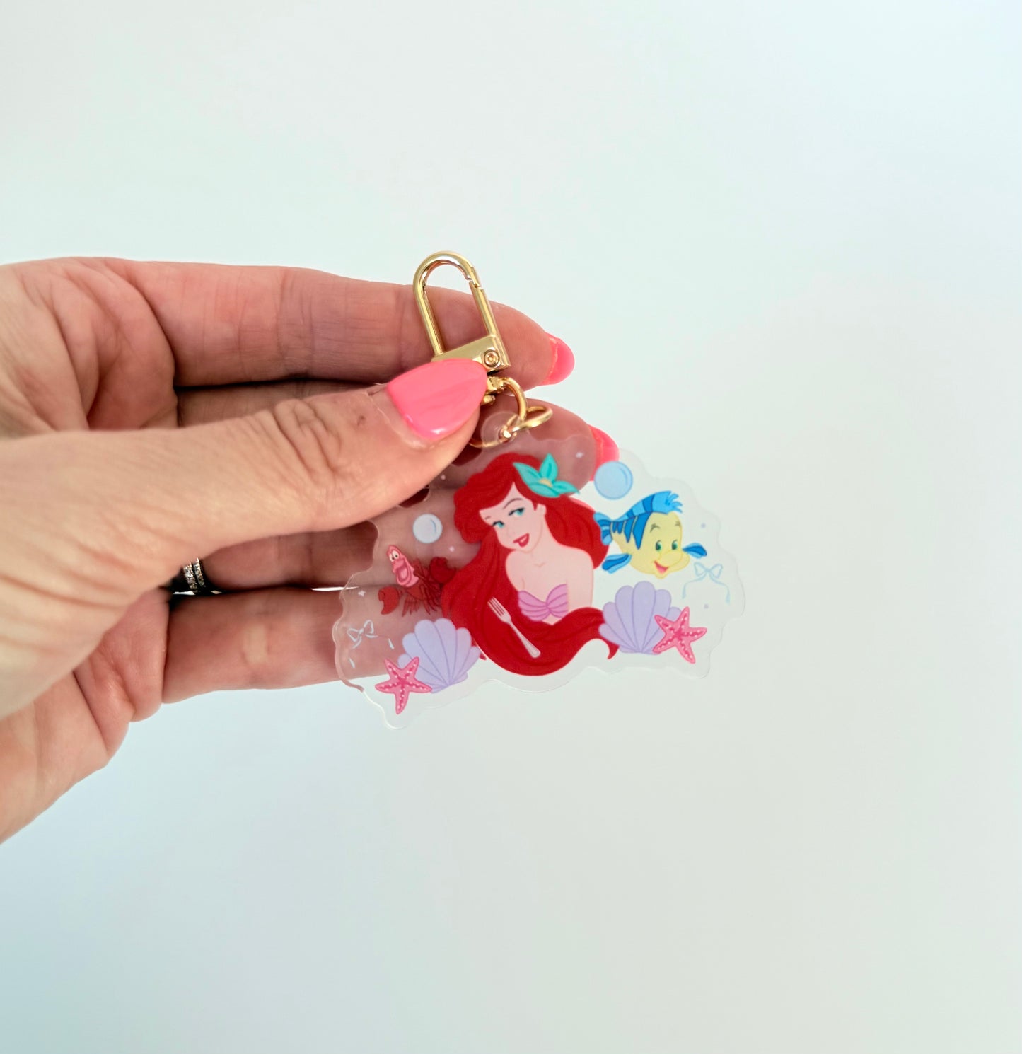 Mermaid and Friends Acrylic Bag Charm Keychain