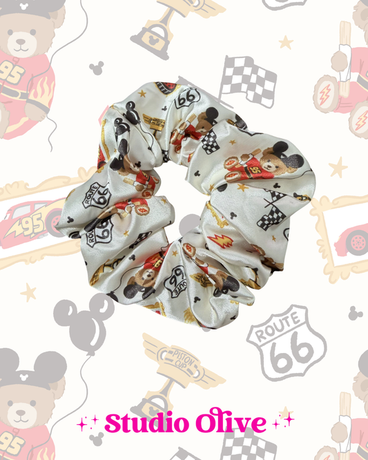 Cars Bear Satin 2inch Hair Scrunchie