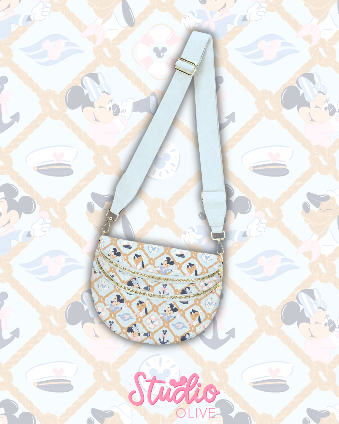 PREORDER Cruise Magic Double Zipper Crossbody Bag - Exclusive to Studio Olive