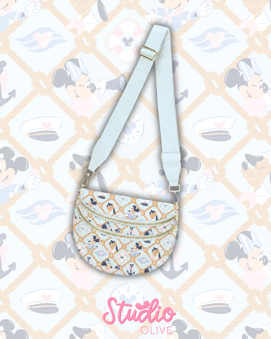 PREORDER Cruise Magic Double Zipper Crossbody Bag - Exclusive to Studio Olive