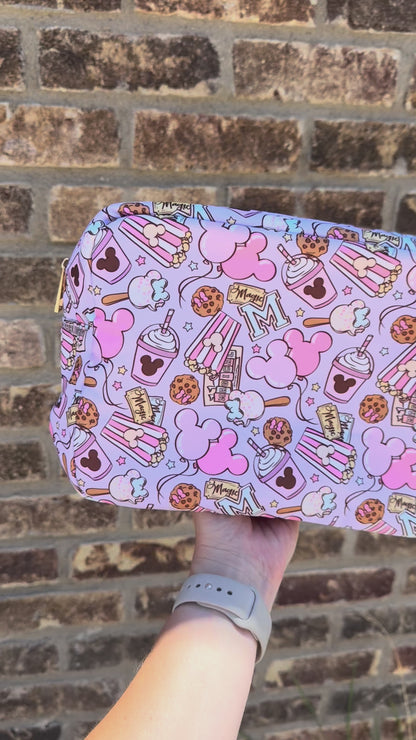 Magical Mouse Snacks XL Zipper Pouch Cosmetics Bag