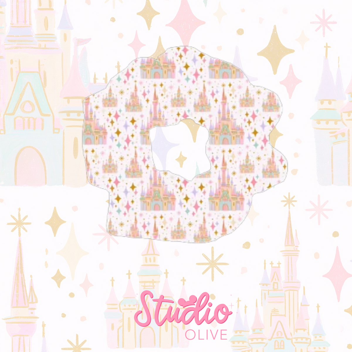 PREORDER Meet me at the Castle Satin 2inch Scrunchie